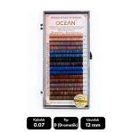 Ocean 0.07D Dramatik Kıvrım Renkli Mix Soft Eyelash Takma Kirpik 16'Lı