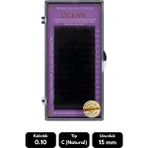 Ocean 0.10C Natural Kıvrım 15 mm Soft Eyelash Doğal Ipek Kirpik 16'lı - Siyah