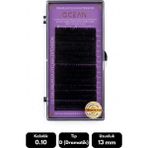 Ocean 0.10D Dramatik Kıvrım 13 mm Soft Eyelash Doğal Ipek Kirpik 16'lı - Siyah