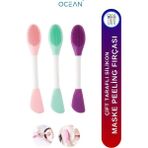 Ocean Çift Taraflı Yüz Maske Fırçası Karışık Renk Silikon Pratik Kullanım