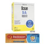 Ocean D3K2 20 ml Damla + Redoxon Üçlü Etki 15 Efervesan Tablet