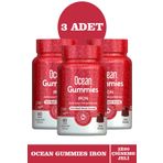 Ocean Gummies Iron 3x60 Çiğnenebilir Jel Form