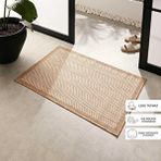 Ocean Home 60x90 cm Textile Leke Tutmaz İç Dış Mekan Bej Renk Balıksırtı Paspas