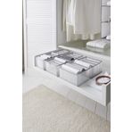Ocean Home Gri Çizgili 3'lü Set Bölmeli Çekmece İçi Düzenleyici