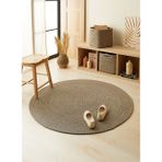 Ocean Home Textile 120 cm Siyah Kırçıllı Jüt Halı Kilim