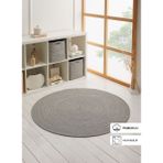 Ocean Home Textile 120 cm Yıkanabilir Gri Kırçıllı Pamuklu Halı Kilim