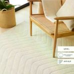 Ocean Home Textile 120x180 cm Ekru Renk Dalga Desenli Şönil Halı Kilim
