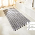 Ocean Home Textile 120x180 cm Yıkanabilir Pamuklu Gri Renk Çizgi Desen Kilim