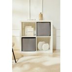 Ocean Home Textile 2' Adet Antrasit Dolap İçi Çamaşır Oyuncak Düzenleyici Katlanır Saklama Sepeti Organizer 30x30x30