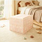Ocean Home Textile 2'li Çocuk Odası Deniz Kızı Destekli Kutu Hurç Set 45 X 55 X 18 Cm Pembe