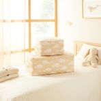 Ocean Home Textile 2'li Çocuk Odası Sevimli Balina Hurç Set 1 Adet 30 x 22 x 18 / 1 Adet 52 x 28 x 21 cm