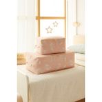 Ocean Home Textile 2'li Set Deniz Kızı Baskılı Çocuk Odası Pike Battaniye Kazak Hurcu, Hurç - Pembe - 1 Adet 30 x 22 x 18 + 1 Adet 52 x 28 x 21 cm - 2 Adet