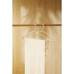 Ocean Home Textile 3 Katlı Ekru Renk Kumaş Kaplı Metal Elbise Kıyafet Askısı, Giysi Askısı 42x41x0.5 cm - Krem Rengi