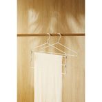 Ocean Home Textile 3 Katlı Ekru Renk Kumaş Kaplı Metal Elbise Kıyafet Askısı, Giysi Askısı 42x41x0.5