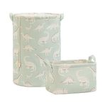 Ocean Home Textile 30x21x18 / 36 x 50 cm 2'li Çocuk Odası Dinozor Sepet Set