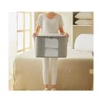 Ocean Home Textıle 3'lü Pvc Pencereli Gri Renk Kapitone Hurç Set - standart