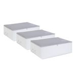Ocean Home Textile 3lü Büyük Boy Gri Renk Stuff & Things Baza Altı Hurç Set