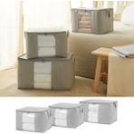 Ocean Home Textile 3'lü Pvc Pencereli Gri Renk Kapitone Hurç Set