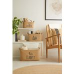Ocean Home Textile 3'lü Set Jüt, Dolap Içi Çamaşır Çocuk Odası Oyuncak Düzenleyici Katlanır Saklama Sepeti Organizer