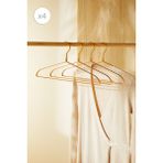 Ocean Home Textile 4 Adet Gold Metal Elbise Kıyafet Askısı, Giysi Askısı 21.5x42x1 cm - Altın