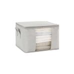 Ocean Home Textile 45x40x30 cm Orta Boy PVC Pencereli Gri Balıksırtı Hurç