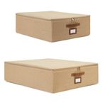 Ocean Home Textile 45x55x18 / 55x70x18 cm 2'li Jüt Destekli Hurç Set