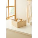 Ocean Home Textile 9 Bölmeli Petek Bej Çekmece Içi Dolap Çamaşır Düzenleyici Katlanır Saklama Kutusu Organizer 28x28x13 cm - Açık Bej - 1 Adet - 28 x 28 x 13 cm