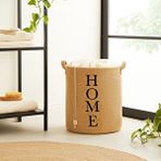Ocean Home Textile Ağzı Büzgülü Home Jüt Çamaşır Sepeti 36 X 40 Cm Bej