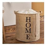 Ocean Home Textile Ağzı Büzgülü Home Jüt Çamaşır Sepeti 36 X 40 Cm