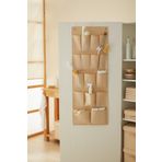 Ocean Home Textile Bej 16 Cepli Çok Amaçlı Askılı Dolap İçi Banyo Mutfak Düzenleyici Terlik Organizer 45x125