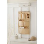 Ocean Home Textile Bej 6 Cepli Çok Amaçlı Askılı Duvar Tipi Dolap İçi Banyo Mutfak Düzenleyici Organizer 35x65