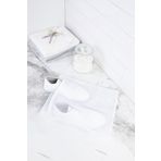 Ocean Home Textile Beyaz Fermuarlı Ayakkabı Çamaşır Yıkama Filesi Torbası 35x40