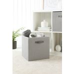 Ocean Home Textile Gri Jüt Dolap İçi Çamaşır Çocuk Odası Oyuncak Düzenleyici Katlanır Saklama Kutusu Organizer 33x30x33