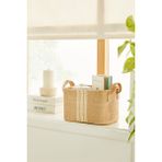 Ocean Home Textile Jüt Dolap İçi Çamaşır Çocuk Odası Oyuncak Düzenleyici Katlanır Saklama Sepeti Organizer 24x17x14 cm - 24 x 17 x 14 cm - Açık Bej