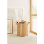 Ocean Home Textile Jüt Dolap İçi Çamaşır Çocuk Odası Oyuncak Düzenleyici Katlanır Saklama Sepeti Organizer 30x31