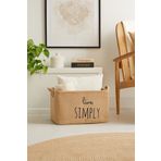 Ocean Home Textile Jüt Dolap İçi Çamaşır Çocuk Odası Oyuncak Düzenleyici Katlanır Saklama Sepeti Organizer 42x31x25