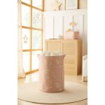 Ocean Home Textile Katlanabilir Ağzı Büzgülü Deniz Kızı Çocuk Odası Kirli Çamaşır Sepeti Oyuncak Sepeti 36x48 cm - Pembe
