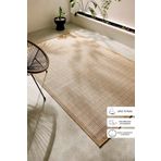Ocean Home Textile Leke Tutmaz Iç Dış Mekan Bej Renk Hasır Desenli Halı Kilim