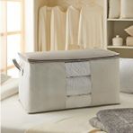 Ocean Home Textile Mega Boy Pvc Pencereli Gri Çizgili Stuff ve Things Hurç 75 X 40 X 40 Cm