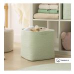 Ocean Home Textile Mint Kırçıllı Pamuklu Sepet 30 x 30 x 30 cm