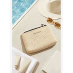 Ocean Home Textile Termal Yalıtımlı Jüt Keten Makyaj Çantası 15 X 11 X 6 Cm