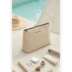 Ocean Home Textile Termal Yalıtımlı Jüt Keten Makyaj Çantası 23 X 16 X 7 Cm