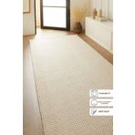 Ocean Home Textile Yıkanabilir Jüt Görünümlü Krem Renk Hasır Desenli Halı Kilim