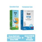 Ocean Krill Oil 500 mg 30 Kapsül + Ocean Multi Bal Portakal 150 ml Şurup