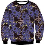 Ocean Plus B0CPJ67C94 Erkek Leopar siyah güller Ceket