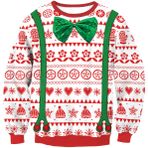 Ocean Plus Erkek dijital baskılı sweatshirt, üniseks, Noel kazağı, uzun kollu kazak, cadılar bayramı, yuvarlak yaka, kazak, Noel önlükleri, L