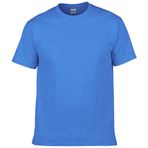 Ocean Plus Erkek Düz Pamuk Kısa Kollu Beyaz Tişört Streetwear Tee Siyah Gömlek Mürettebat Boyun Büyük Beden, Kül Mavisi, XS