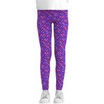 Ocean Plus İlkbahar ve sonbahar çocuk boş zaman spor taytı, dijital baskı desenli, kız çocukları için yoga pantolonu, Lila balık pulları, 6 Yaş
