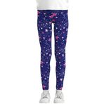 Ocean Plus İlkbahar ve sonbahar çocuk boş zaman spor taytı, dijital baskı desenli, kız çocukları için yoga pantolonu, Lila yıldızlar, 8 Yaş