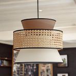 Ocean Point Doğal ve Şık Hazeran Kumaş Avize - El Yapımı Benzersiz Modern Tasarım Kahverengi Krem 35 cm Ocean Point - Kahverengi - Krem